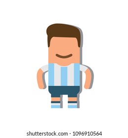 Argentina National Football Team Icon, Vector Illustration Desig