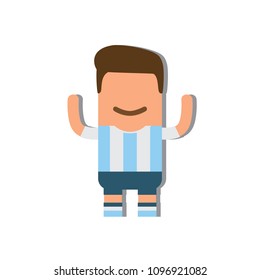 Argentina National Football Team Icon, Vector Illustration Desig