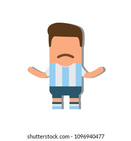 Argentina National Football Team Icon, Vector Illustration Desig