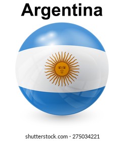 bandera oficial argentina, bola de botón 