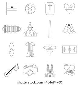 Argentina outline icons