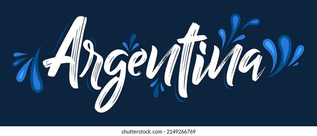 Argentina Patriotic Banner design Argentinian flag colors vector illustration