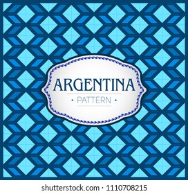 Argentina pattern, Background texture and emblem with the colors of the flag of Argentina.