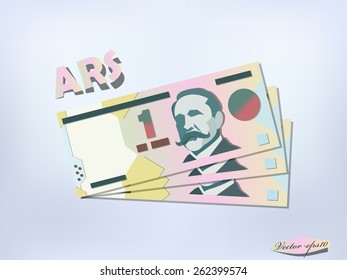 argentina peso money paper vector design