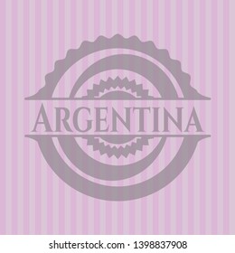 Argentina pink emblem. Retro. Vector Illustration. Detailed.