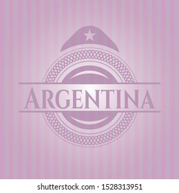 Argentina pink emblem. Vector Illustration. Detailed.