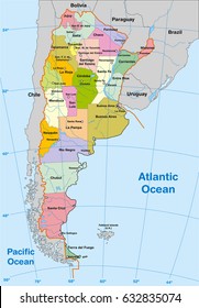 Argentina political map