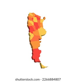 Argentina political map of administrative divisions - provinces and autonomous city of Buenos Aires. Map with labels.