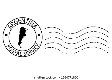 Argentina postal stamp Vector illustration Eps 10