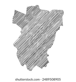 Tucumán Argentina provinces Thread Map Line Vektorillustration