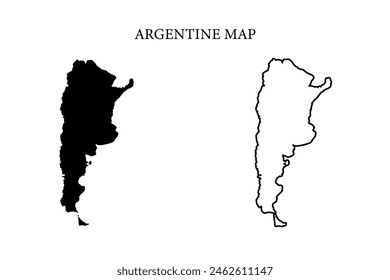 Argentina region country map vector