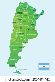 Argentina regions map. Vector illustration