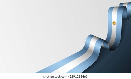Argentina ribbon flag background. Element of impact for the use you want to make of it.