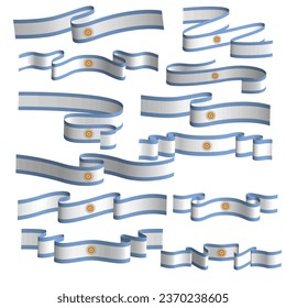 argentina ribbon flag vector element