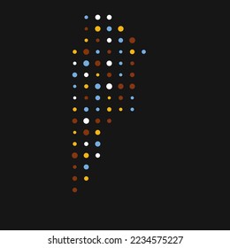Argentina Silhouette Pixelated pattern illustration