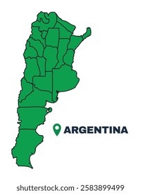 Argentina simple flat vector illustration map