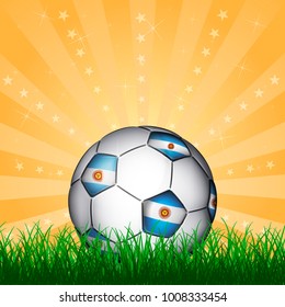 Argentina soccer ball, vector