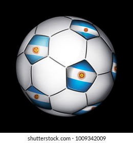 Argentina soccer ball, vector