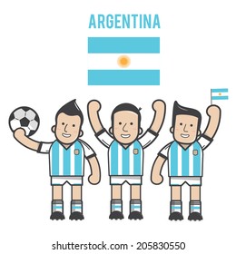 Argentina soccer player celebrate - vector
