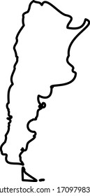 6,842 Argentina Map Outline Images, Stock Photos & Vectors | Shutterstock