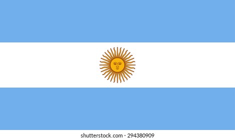 Argentina state national flag. Vector EPS8