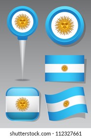 Argentina Symbols Icons Flags Stock Vector (Royalty Free) 112327661 ...