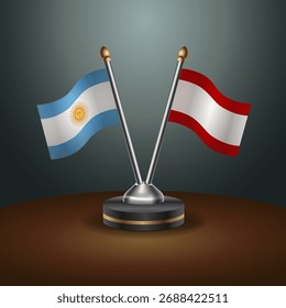 A tabela da Argentina e do Taiti sinaliza a relação com o plano de fundo do gradiente. Ilustração de vetor