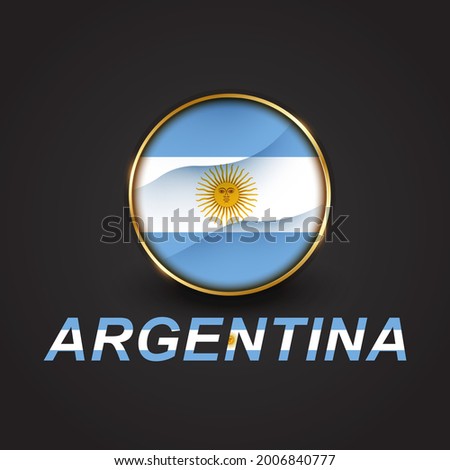 Argentina text effect style - Editable text effect vector illustration. Argentina 3d Flag - Copa America 2021 Finalists