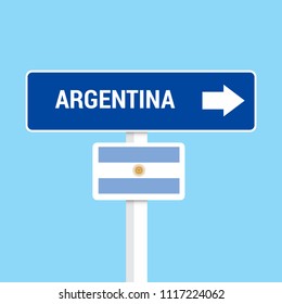 Argentina traffic signs board design vector 