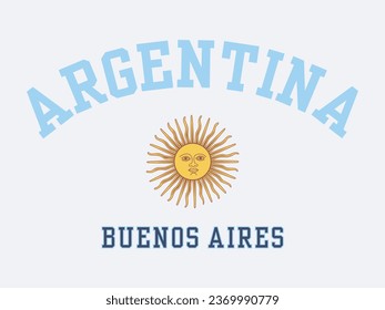 argentina vector buenos aires city design illustration varsity