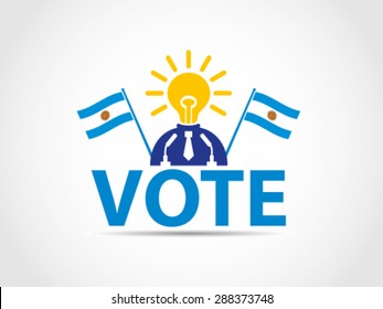 Argentina Vote Podium Campaign Bright Politician Full Of Idea
