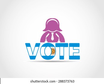 Argentina Vote Podium Campaign Woman Politician Emancipation