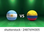Argentina vs Colombia soccer scoreboard broadcast template