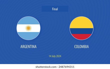 Argentina vs Colombia soccer scoreboard broadcast template