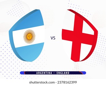 Argentina vs England bronze final rugby match, international rugby competition 2023. Template for world tournament.