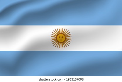 Argentina waving flag. Vector editable