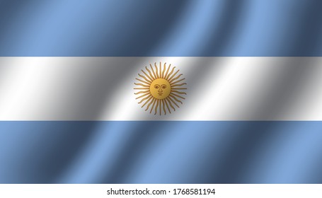 argentina wavy flag vector illustration
