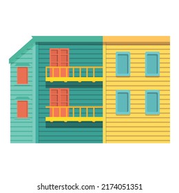 Argentina wood house icon cartoon vector. America travel. Soccer tourism