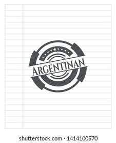 Argentinan draw (pencil strokes). Vector Illustration. Detailed.