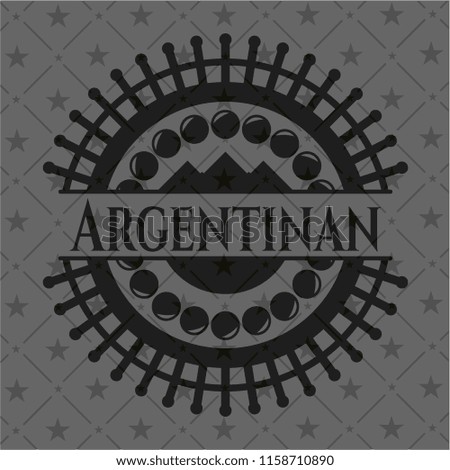 Argentinan realistic dark emblem