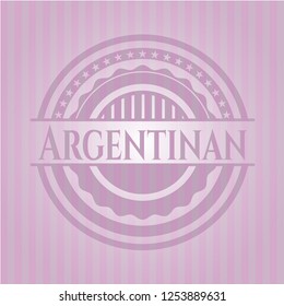 Argentinan retro pink emblem