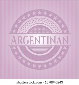Argentinan retro pink emblem
