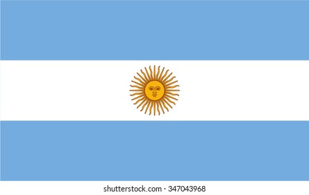 Argentine; Argentinean; Argentinian Flag vector image  