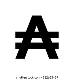 Argentine austral sign