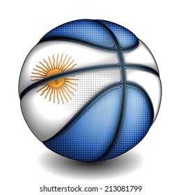 Argentine basket ball, vector 