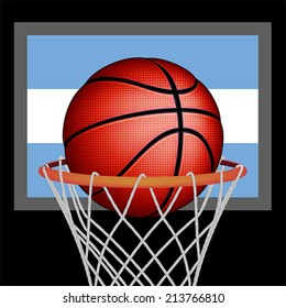 Argentine basket ball, vector 