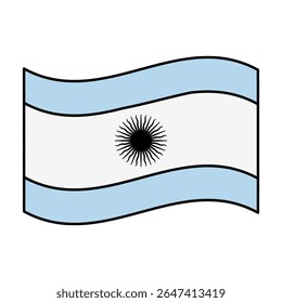 ilustração de elemento de ícone de vetor de sinalizador argentino 