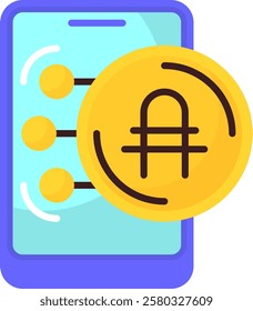 Argentine Peso Flat Style Icon Design