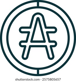 Argentine Peso Symbol Element For Design Graphic