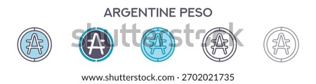 Argentine Peso Symbol Element For Design Graphic - Multi Styles